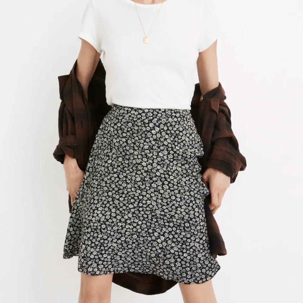 Madewell A-Line Mini Skirt in Parisian Ditsy Size 8